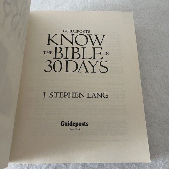 Know the Bible in 30 Days 2008 Paperback Book by J. Stephen Lang - Picture 6 of 15